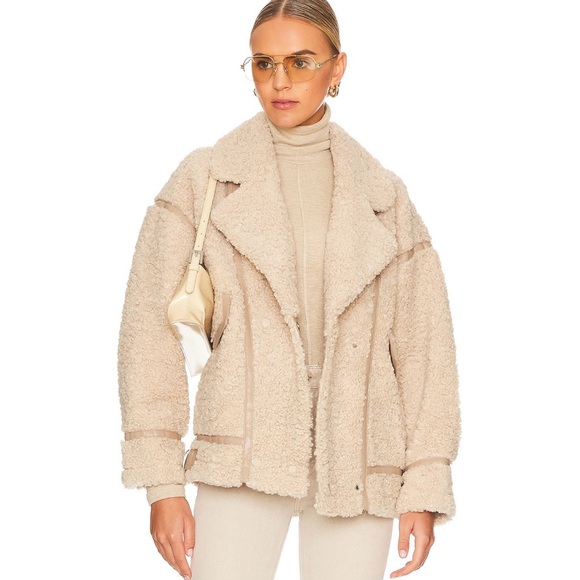 Lamarque Jackets & Blazers - NWT Lamarque Badu Teddy Jacket in Beige